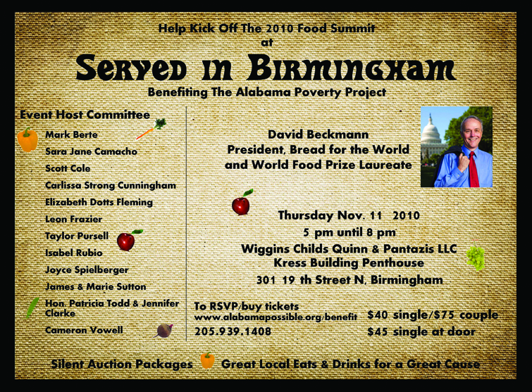 Served in Birmingham: A benefit for the Alabama Poverty Project