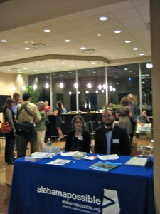 Hannah and T.C. welcomed people to the Kress building penthouse at Served in Birmingham