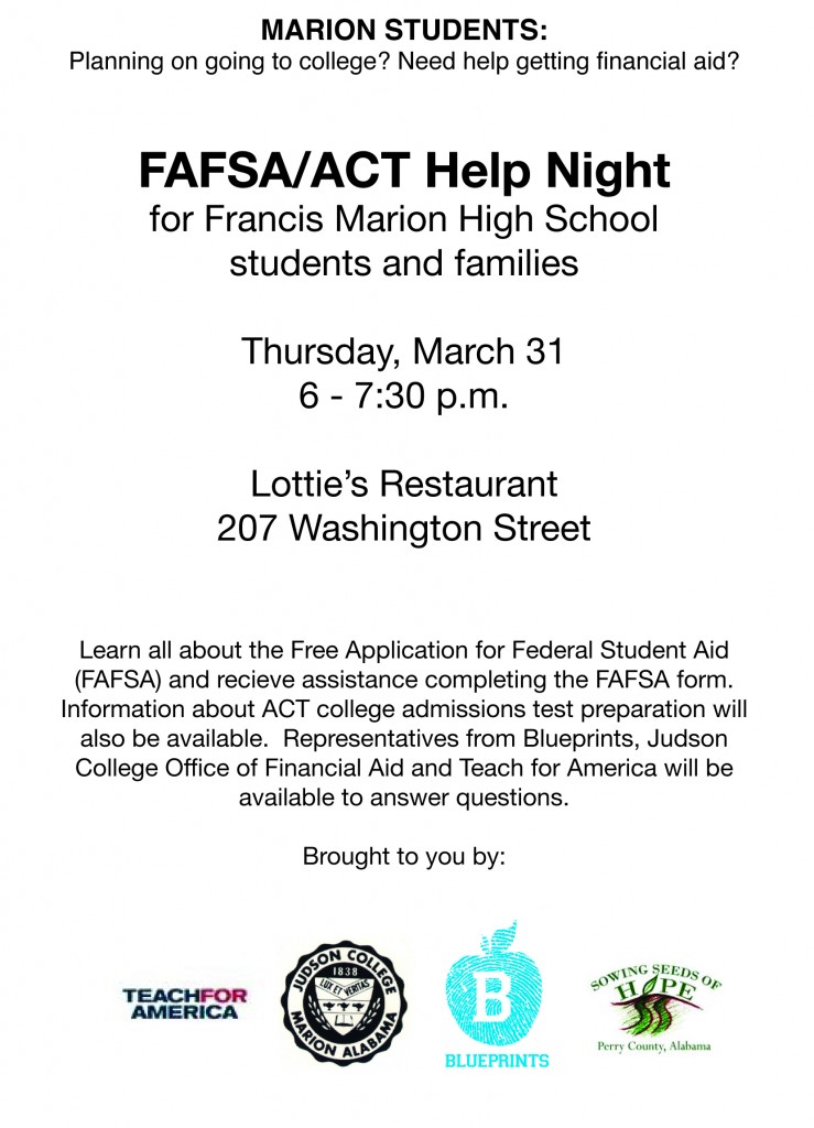 FAFSA help night Marion
