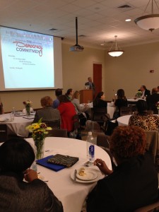 Dr. Bernie Ronan delivering the luncheon keynote address.