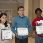 Anaji, Kajo, and Derrick joined a college Chemistry class during the field trip